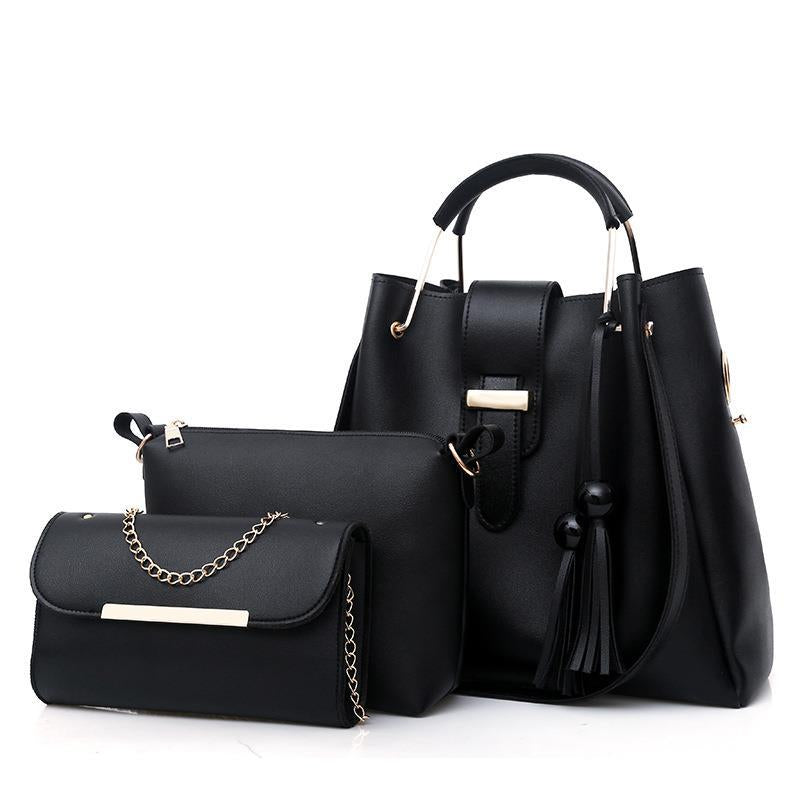 3 Pieces Tassel Ladies Bags Handbag Set ASH-CR-019