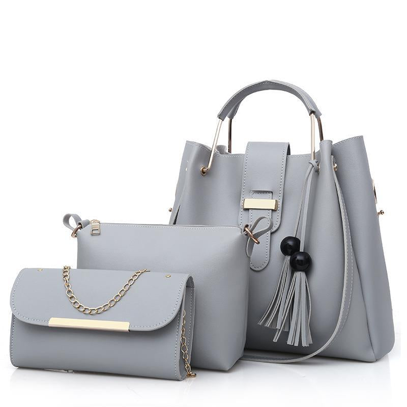 3 Pieces Tassel Ladies Bags Handbag Set ASH-CR-019