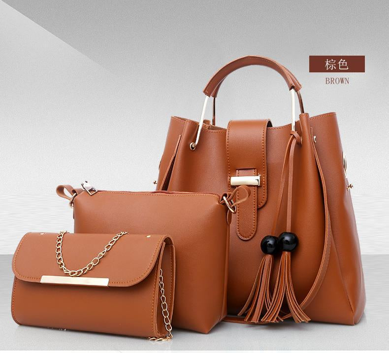 3 Pieces Tassel Ladies Bags Handbag Set ASH-CR-019