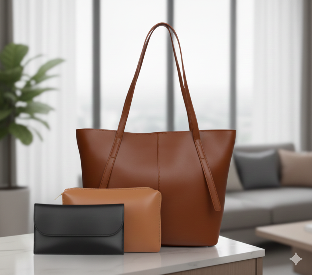 Designer Vintage Women's 3 Pcs Bag Set ASH-CR-054