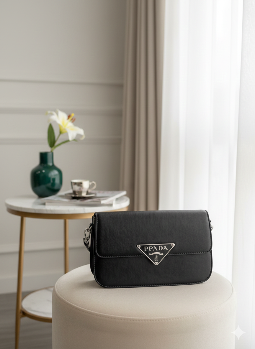 "Elegant Mauve Pink Saffiano Leather Shoulder Bag ASH-CR-099