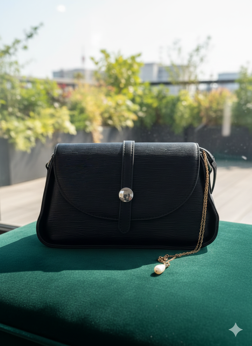 Elegant Mud Brown Faux Leather Shoulder Bag ASH-CR-101