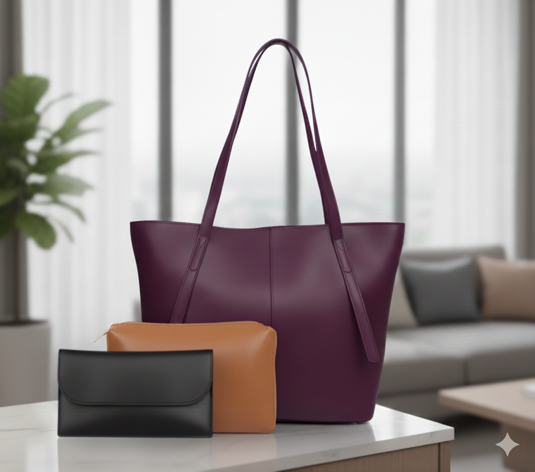 Designer Vintage Women's 3 Pcs Bag Set ASH-CR-054