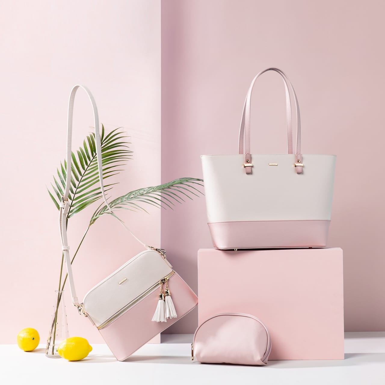 Ladies Shoulder 3 Pcs Bag Set ASH-CR-018