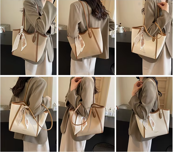 Luxury Designer Handbags Purses With Scarf Decorated ASH-CR-078