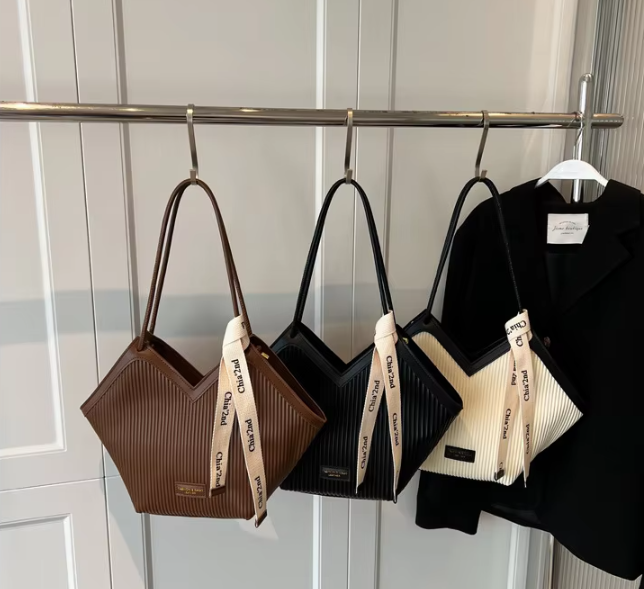 Modern V-Cut Structured Shoulder Bag ASH-CR-045