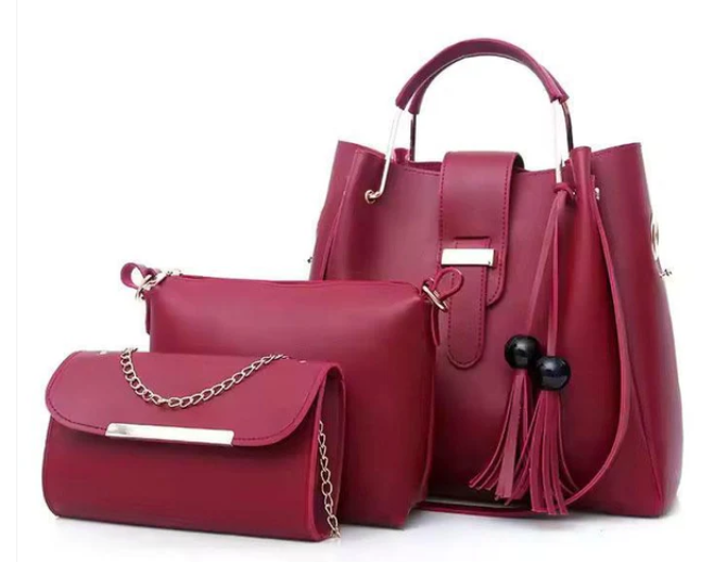 3 Pieces Tassel Ladies Bags Handbag Set ASH-CR-019