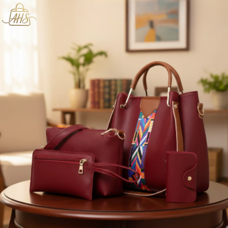 3 Pieces Tassel Ladies Bags Handbag Set ASH-CR-019
