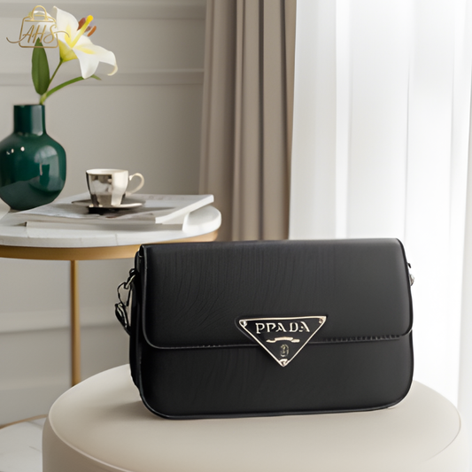 "Elegant Mauve Pink Saffiano Leather Shoulder Bag ASH-CR-099