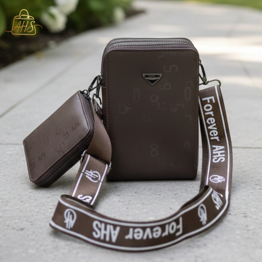 Premium Tan Crossbody Bag with Matching ASH-CR-004